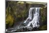 Fagrifoss Waterfall on the Slopes of Laki Crater, Lakagigar, Highlands Region-Andrew Sproule-Mounted Photographic Print