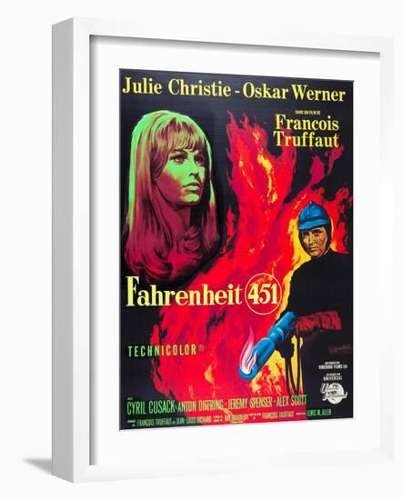 Fahrenheit 451, Julie Christie, Oskar Werner, 1966-null-Framed Art Print