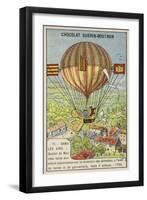 Failed Attempt by Guyton De Morveau to Steer a Balloon, 1784-null-Framed Giclee Print