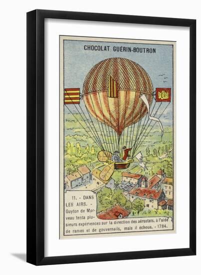 Failed Attempt by Guyton De Morveau to Steer a Balloon, 1784-null-Framed Premium Giclee Print