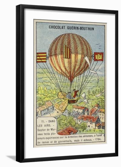 Failed Attempt by Guyton De Morveau to Steer a Balloon, 1784-null-Framed Giclee Print