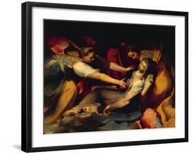 Fainting of the Virgin, Detail from the 'Deposition of the Cross', 1569-null-Framed Giclee Print