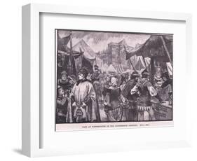 Fair at Westminster in Fourteenth Century-Henry Marriott Paget-Framed Giclee Print