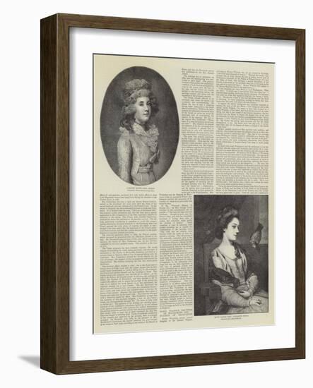 Fair Celebrities of Bygone Days-Thomas Gainsborough-Framed Giclee Print