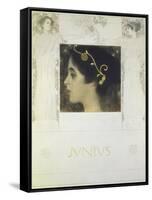 Fair Drawing for the Allegory Junius 1896-Gustav Klimt-Framed Stretched Canvas