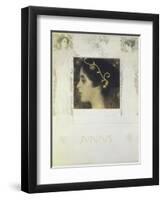 Fair Drawing for the Allegory Junius 1896-Gustav Klimt-Framed Giclee Print