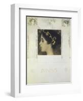 Fair Drawing for the Allegory Junius 1896-Gustav Klimt-Framed Giclee Print