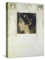 Fair Drawing for the Allegory Junius 1896-Gustav Klimt-Stretched Canvas