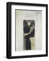 Fair Drawing for the Allegory of the 'tragedy', 1897-Gustav Klimt-Framed Giclee Print