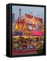 Fair food vendor shacks, Indiana State Fair, Indianapolis, Indiana,-Anna Miller-Framed Stretched Canvas