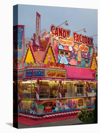 Fair food vendor shacks, Indiana State Fair, Indianapolis, Indiana,-Anna Miller-Stretched Canvas