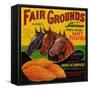 Fair Grounds Yam Label - Breaux Bridge, LA-Lantern Press-Framed Stretched Canvas