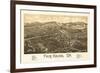 Fair Haven, Vermont - Panoramic Map-Lantern Press-Framed Art Print