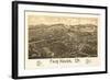 Fair Haven, Vermont - Panoramic Map-Lantern Press-Framed Art Print