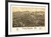 Fair Haven, Vermont - Panoramic Map-Lantern Press-Framed Premium Giclee Print