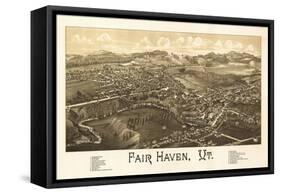 Fair Haven, Vermont - Panoramic Map-Lantern Press-Framed Stretched Canvas
