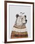 Fair Isle Bear I-Victoria Borges-Framed Art Print