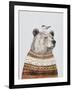 Fair Isle Bear I-Victoria Borges-Framed Art Print