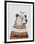 Fair Isle Bear I-Victoria Borges-Framed Art Print