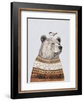 Fair Isle Bear I-Victoria Borges-Framed Art Print