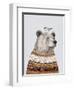 Fair Isle Bear I-Victoria Borges-Framed Art Print