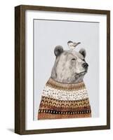 Fair Isle Bear I-Victoria Borges-Framed Art Print