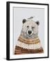 Fair Isle Bear II-Victoria Borges-Framed Art Print