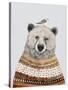 Fair Isle Bear II-Victoria Borges-Stretched Canvas