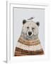 Fair Isle Bear II-Victoria Borges-Framed Art Print