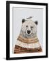 Fair Isle Bear II-Victoria Borges-Framed Art Print