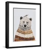 Fair Isle Bear II-Victoria Borges-Framed Art Print