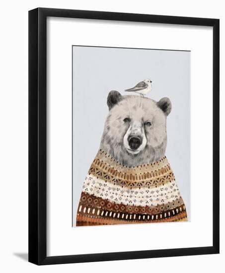 Fair Isle Bear II-Victoria Borges-Framed Art Print