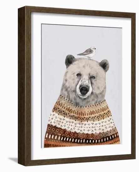 Fair Isle Bear II-Victoria Borges-Framed Art Print