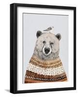 Fair Isle Bear II-Victoria Borges-Framed Art Print