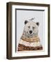 Fair Isle Bear II-Victoria Borges-Framed Art Print