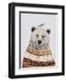 Fair Isle Bear II-Victoria Borges-Framed Art Print