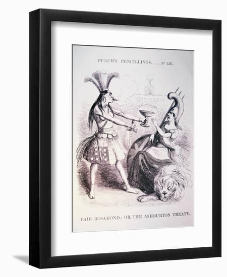 Fair Rosamond; Or, the Ashburton Treaty Magazine Illustration-null-Framed Giclee Print