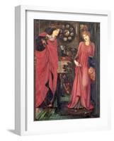 Fair Rosamund and Queen Eleanor (Mixed Media on Paper)-Edward Burne-Jones-Framed Giclee Print