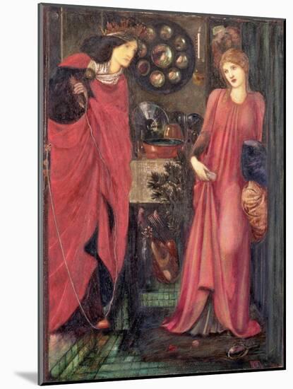 Fair Rosamund and Queen Eleanor (Mixed Media on Paper)-Edward Burne-Jones-Mounted Giclee Print