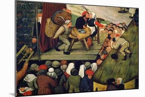 Fair with a Theatrical Performance, 1562 (Detail)-Pieter Brueghel the Younger-Mounted Giclee Print