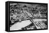 Fairbanks, Alaska - Aerial View of the City-Lantern Press-Framed Stretched Canvas