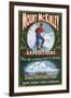 Fairbanks, Alaska - Mt. McKinley Climbers-Lantern Press-Framed Art Print