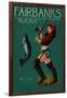 Fairbanks, Alaska - Salmon Fisher Pinup Girl-Lantern Press-Framed Art Print