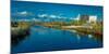 Fairbanks Alaska Skyline view over Chena River-null-Mounted Photographic Print