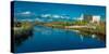 Fairbanks Alaska Skyline view over Chena River-null-Stretched Canvas