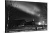 Fairbanks, Alaska - View of the Northern Lights at Night-Lantern Press-Stretched Canvas