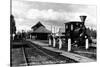 Fairbanks, Alaska - View of the Train Station-Lantern Press-Stretched Canvas