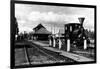 Fairbanks, Alaska - View of the Train Station-Lantern Press-Framed Art Print