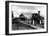 Fairbanks, Alaska - View of the Train Station-Lantern Press-Framed Art Print