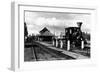 Fairbanks, Alaska - View of the Train Station-Lantern Press-Framed Art Print
